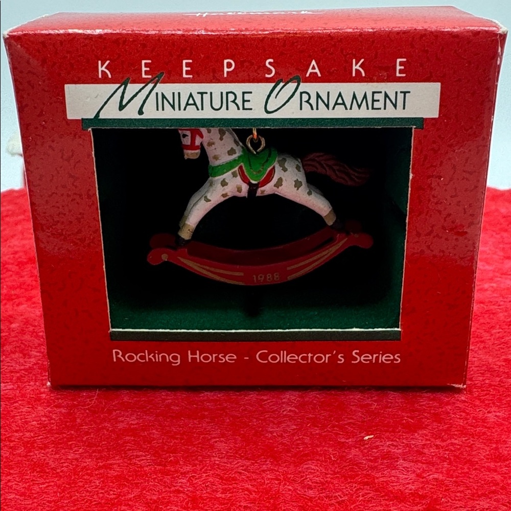 🎄 Hallmark Ornament Rocking Horse #1 Miniature Keepsake 1988